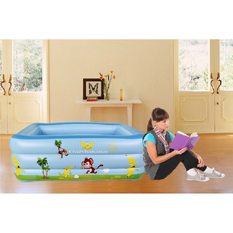 Hồ bơi phao chữ nhật 3 tầng 1m5 tặng kèm keo vá chuyên dụng