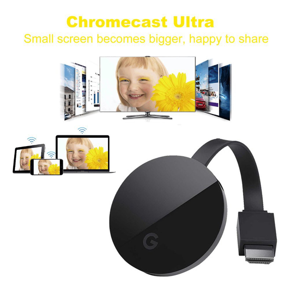 ⚡Máy chiếu Chromecast Ultra 4K Digital Media Video Stream HDTV TV G2/G7  Stick Netflix  Youtube Projector Android iPhone