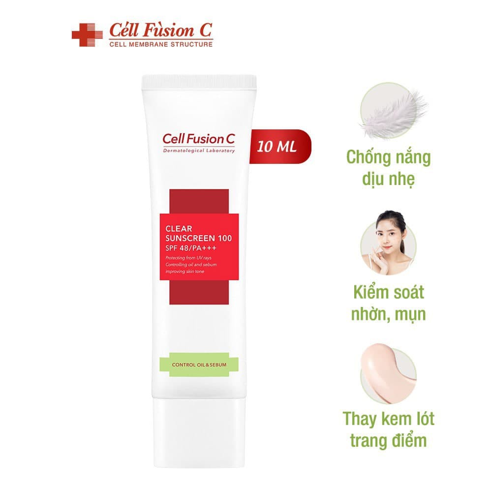 Kem Chống Nắng Cell Fusion C Clear Sunscreen 100 SPF48/PA+++ Kiểm Soát Dầu Và Nhờn Mụn - Naa Cosmetic