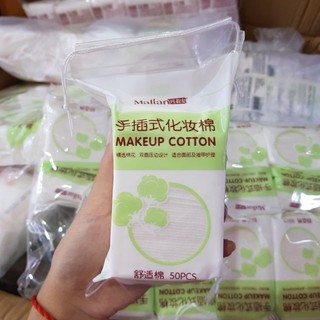 Bông tẩy trang Malian cotton 2 lớp nội địa 50 miếng