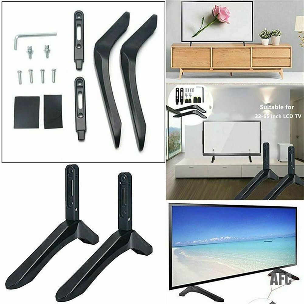 MAYSHOW LCD TV Replacement TV Table Stand with Screws TV Holder Base Mount Universal Desktop Stand 32- 65&quot; Punch-Free TV Base