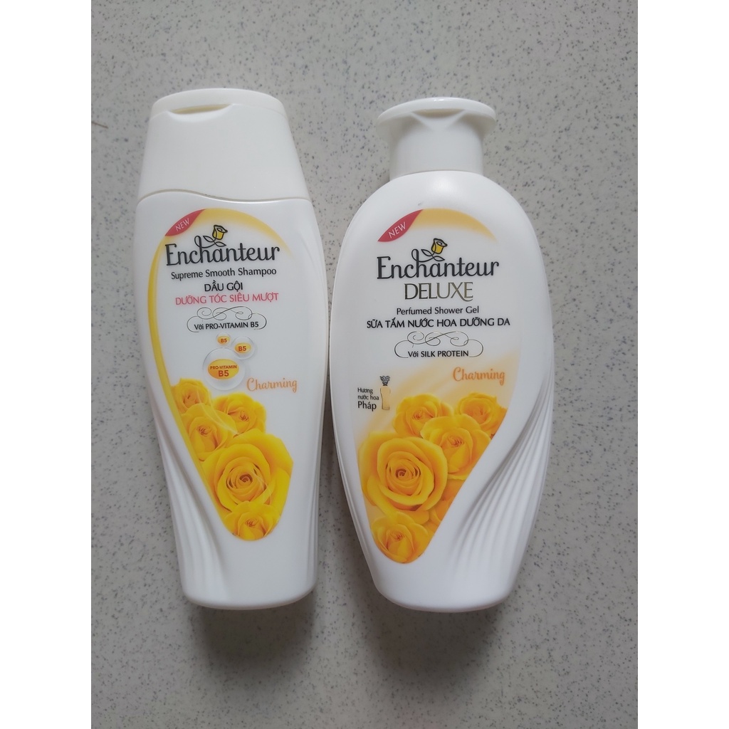 Combo tắm + gội enchanteur 180g Charming
