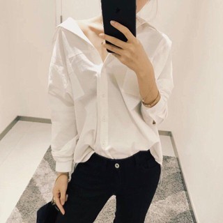 Sơ mi oversize 2 túi với form đẹp