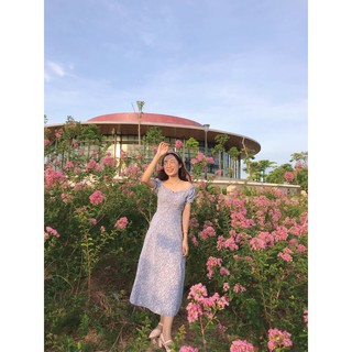 Đầm Hoa Nhí Dáng Dài Vintage Hot Trend