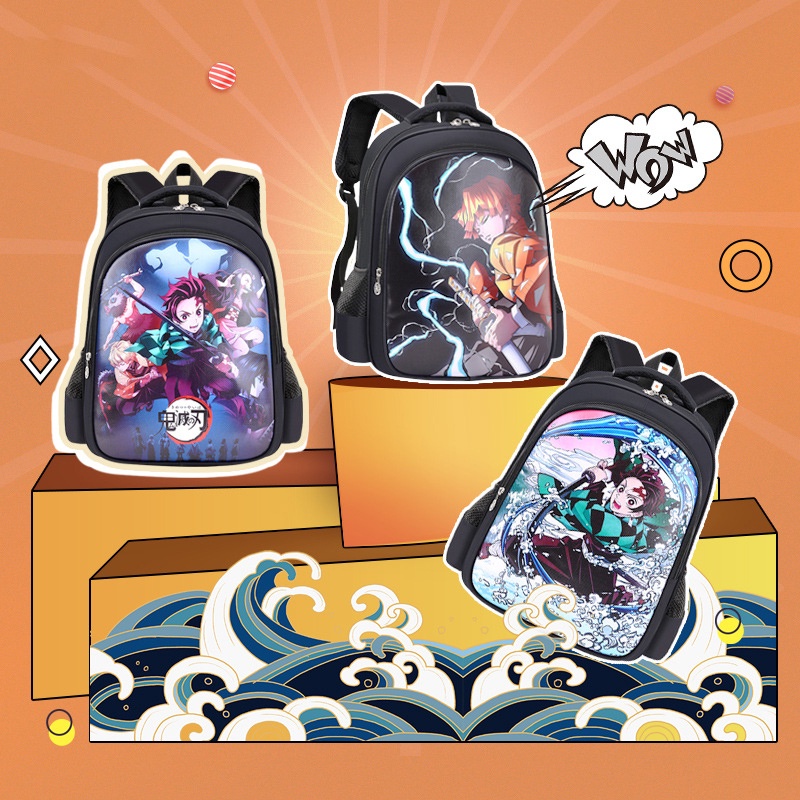 Menas Ba Lô Đi Học Trọng Lượng Nhẹ In Họa Tiết Hoạt Hình anime Cho Bé