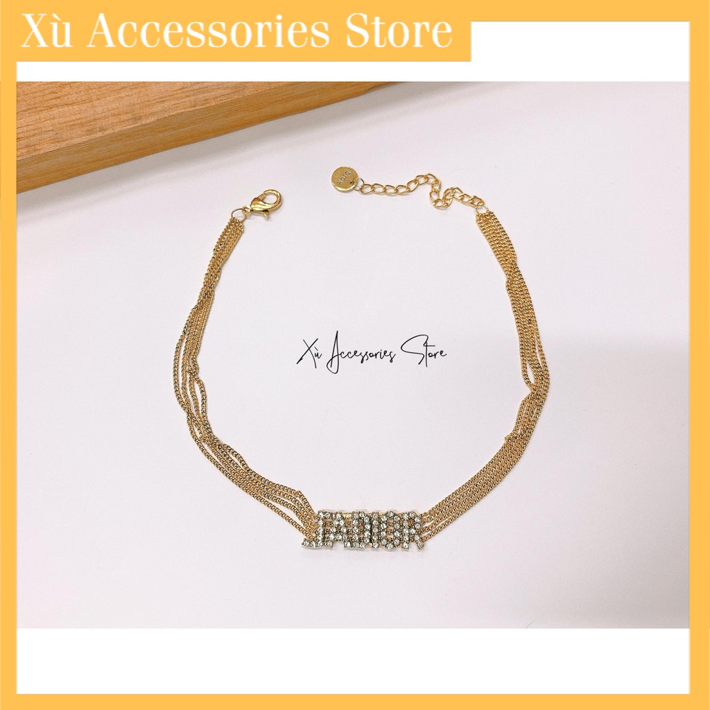 Phụ kiện thời trang | Choker 4 dây mãnh mặt J..ADIOR