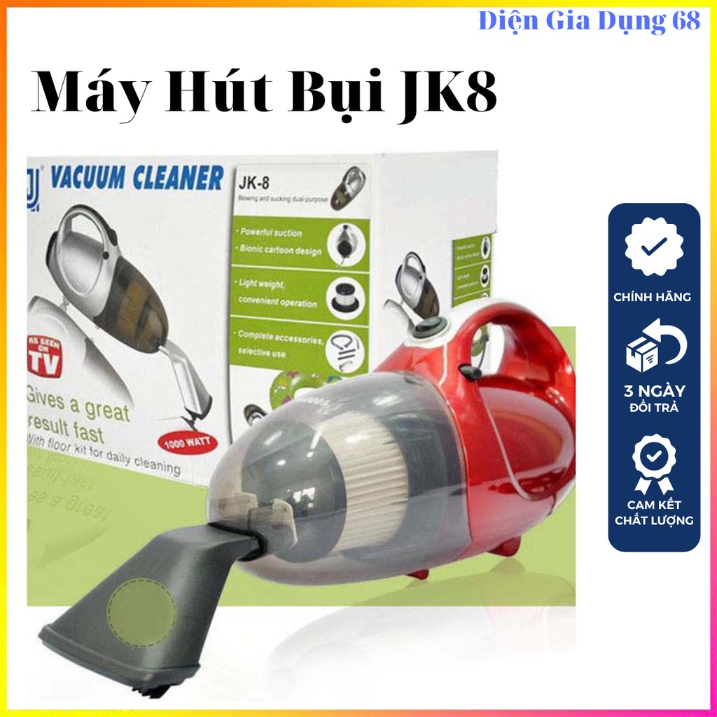 Máy hút bụi cầm tay VACUUM CLEANER JK8, máy hút bụi hai chiều cao cấp cho gia đình