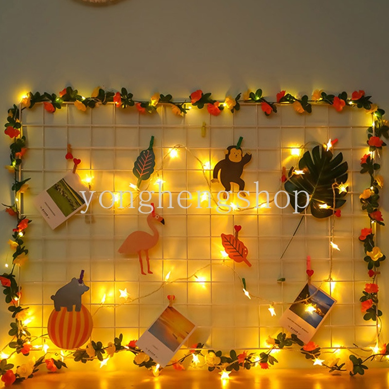 Dây Hoa Hồng Nhân Tạo 250cm Dùng Làm Phông Nền Trang Trí Tiệc Cưới/Nhà Cửa/Vườn DIY