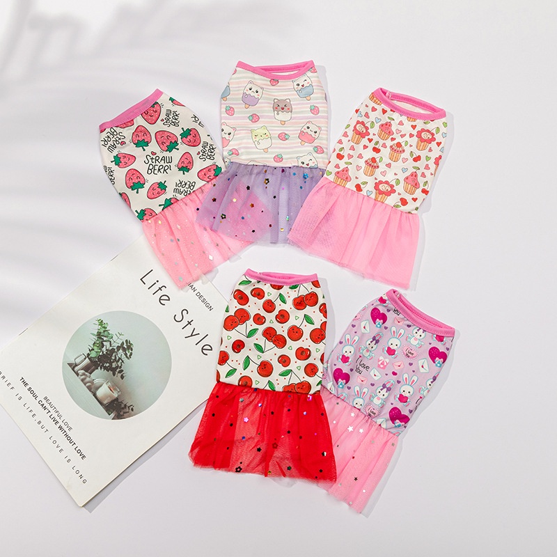 Đầm Công Chúa Mềm Mại Ngọt Ngào Dễ Thương Cho Thú Cưng Shih Tzu