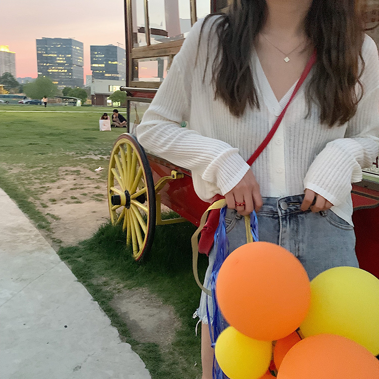 Áo khoác len dệt kim mỏng dáng rộng phong cách Hàn Quốc thời trang cho nữ