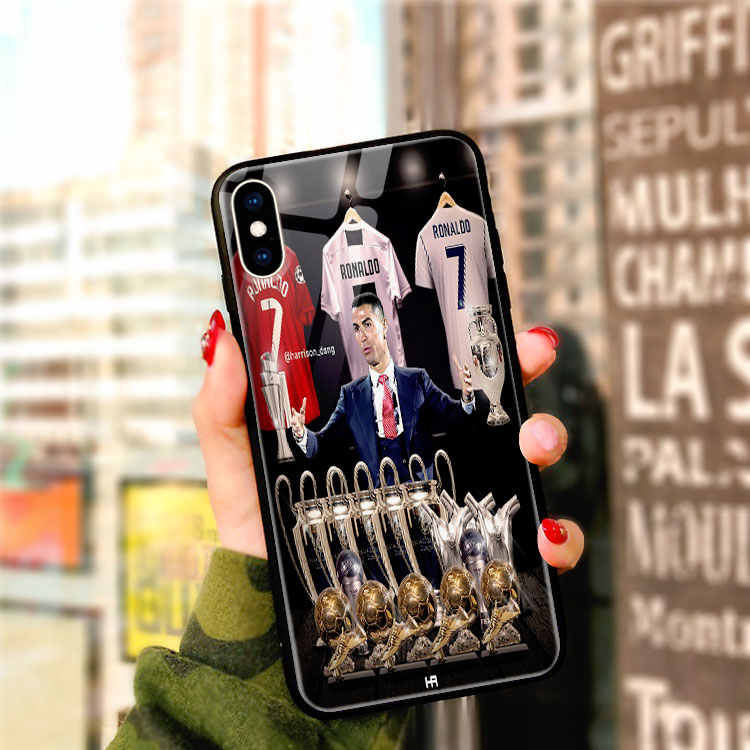 Ốp Đt Độc Xr In Hình CR7 Goal POLICYCASE Iphone 7/7Plus/8/8Plus/X/Xs/Xs Max/11/11 Promax/12/12 Promax