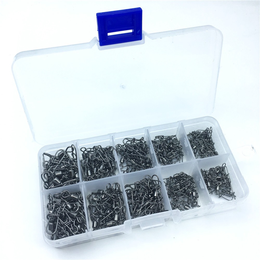 Hộp 210 Thiết Bị Fishing Swivel Mắc Mồi Câu Cá