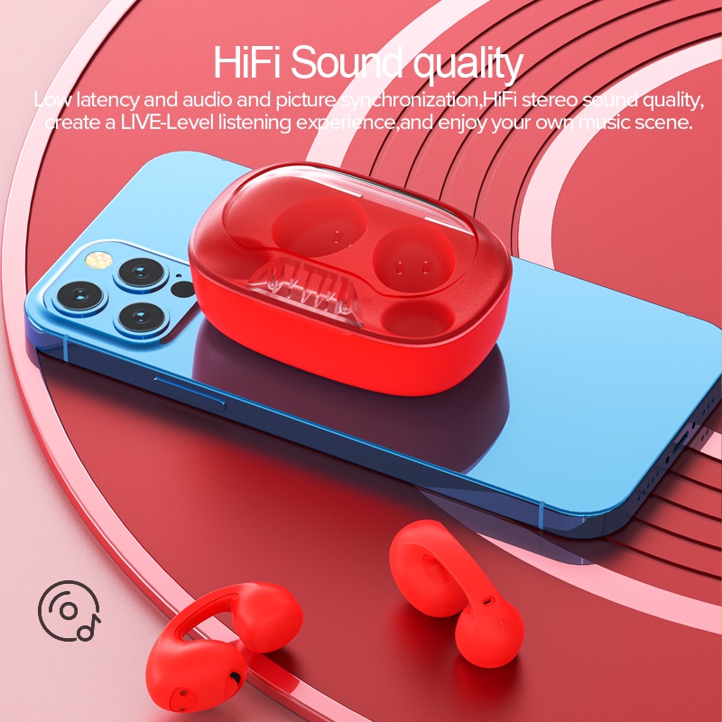Tai nghe bluetooth 5.3 Tws QOOVI khử tiếng ồn HD tích hợp Mic kèm điều khiển cảm ứng cao cấp