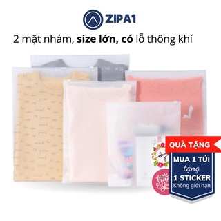 Size lớn: Túi Zip lụa kéo 2 MẶT NHÁM - Túi zipper Zip A1 - A1005
