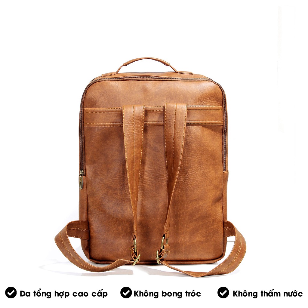 Balo da nam nữ unisex thời trang, Balo da Laptop BL61