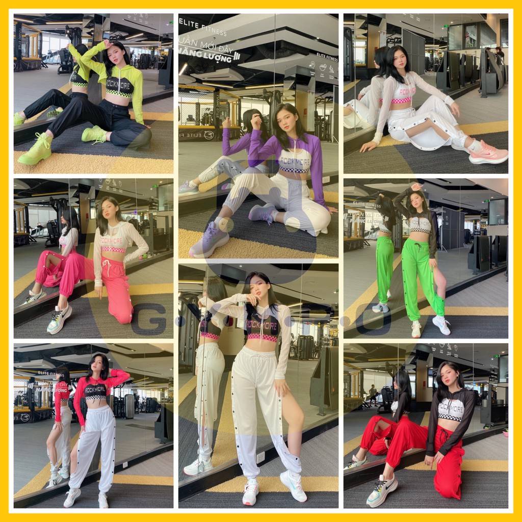 Áo Tập Gym Nữ  Lưới Khoét Ngực Có Mũ Cá Tính