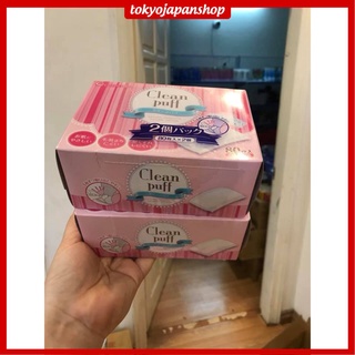 Bông tẩy trang Clean Puff cao cấp số 1 Nhật Bản