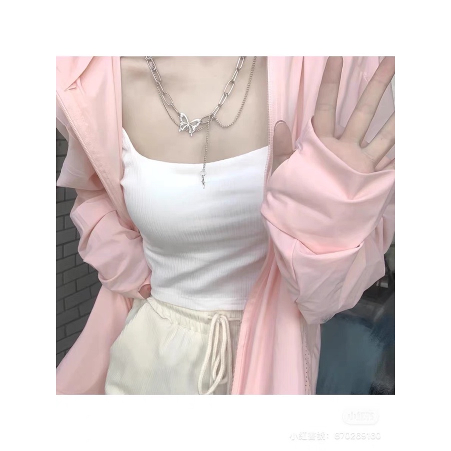 Dây chuyền Choker 2 tầng chuỗi xích dẹt vintage Phụ kiện đơn giản dành cho bạn nữ