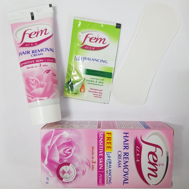 Kem tẩy lông fem hair removal cream thái lan 40gr màu hồng