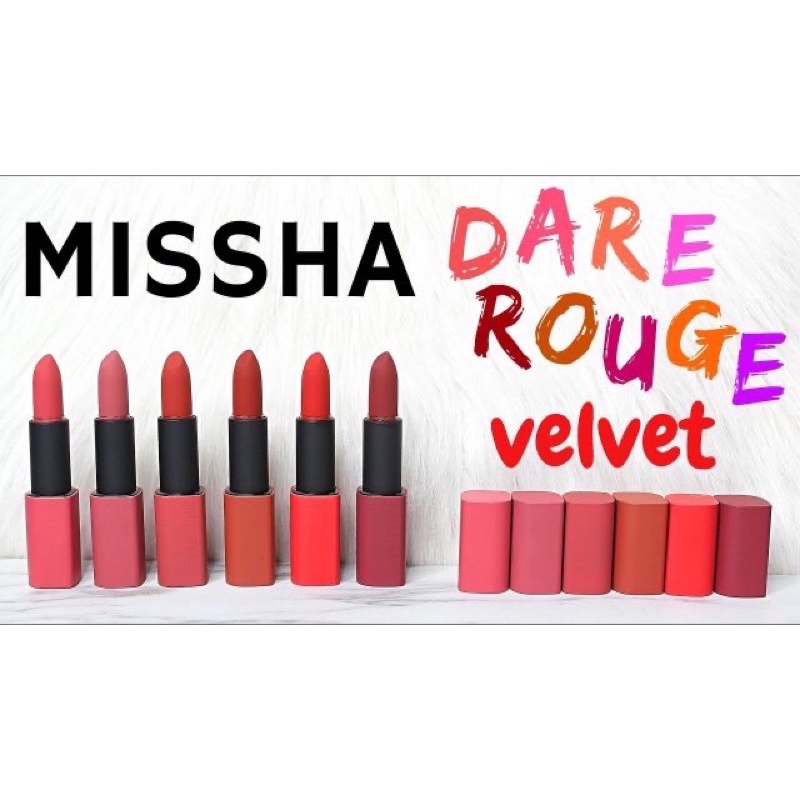 Son lì mịn Missha Dare Rouge Velvet