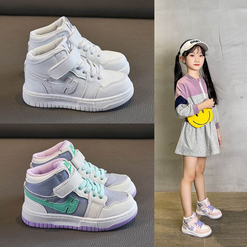 Giày Jordan Trẻ Em,Giày Sneaker Cho Bé,Giày Thể Thao Cổ Cao Ôm Chân Phong Cách Sành Điệu Cho Bé Gái Từ 2-12 Tuổi