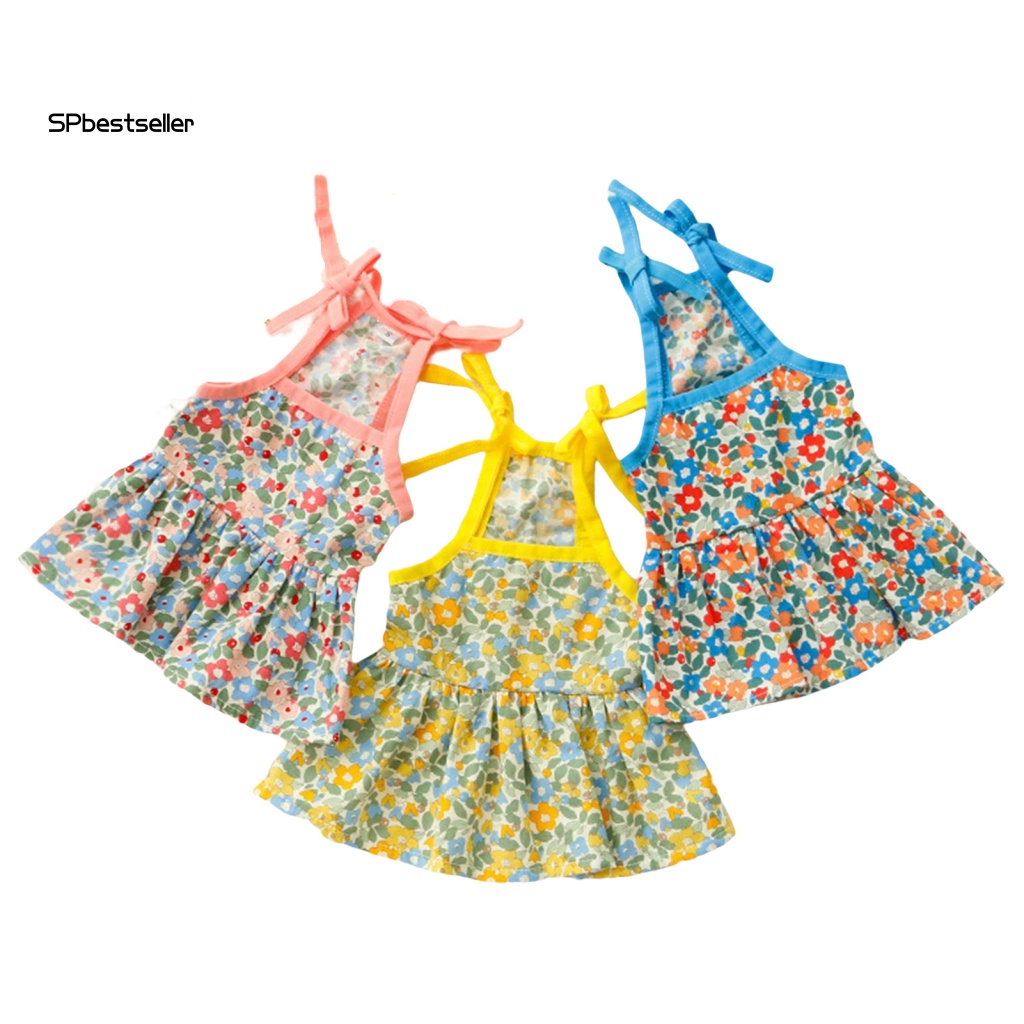 Đầm In Hoa Nhẹ Nhàng Thời Trang Mùa Hè Xinh Xắn Cho Thú Cưng