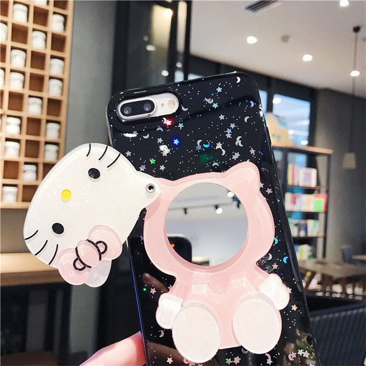 Vivo U10 V9 Y17 Y12 Y15 2019 V15 X27 Pro V11i Y81 Y81i Y81S Y71 Y71i  Y79 Y75 Y85 Y67 Y66 V7 Plus Kitty Mirror Case