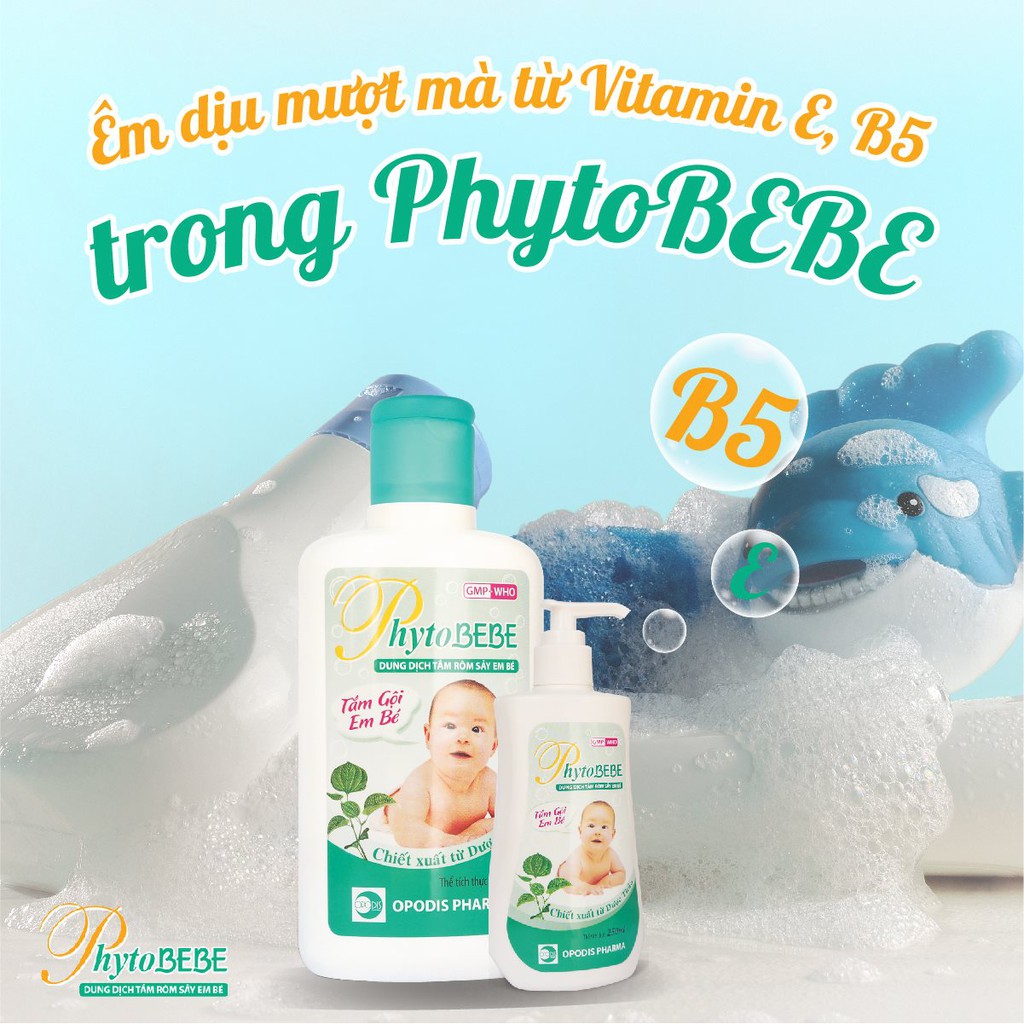 Dung Dịch Tắm Rôm Sảy Em bé Phyto BEBE - Minpharmacy