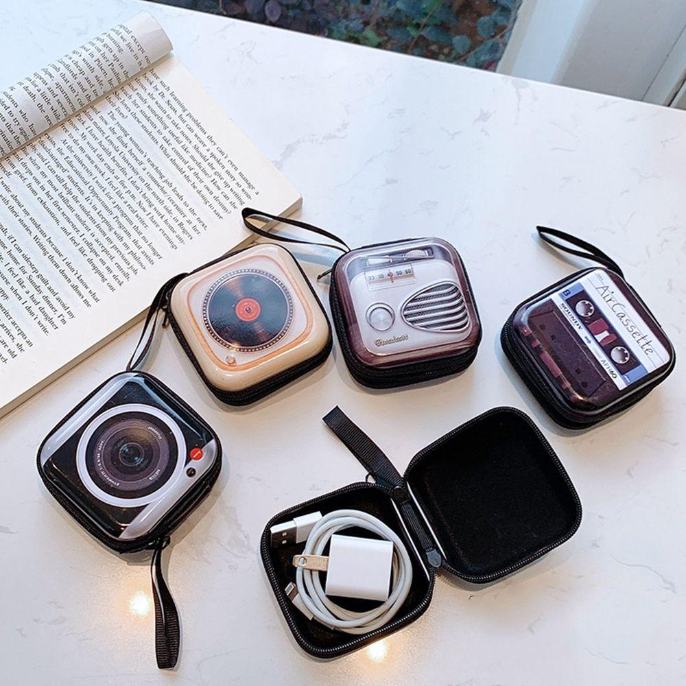 Ví Đựng Tiền Xu Mini Họa Tiết Lấp Lánh Phong Cách Retro