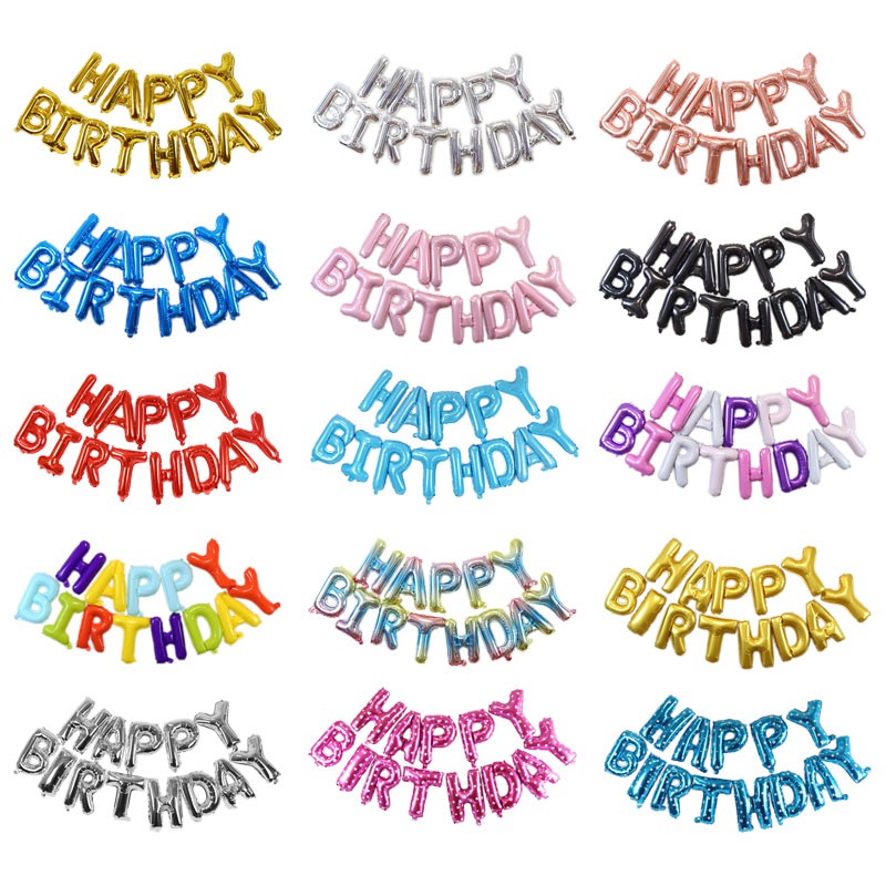 Phụ kiện rèm kim tuyến- bánh sinh nhật-bóng chữ happybirrthday dây chữ ánh kim trang trí sinh nhật