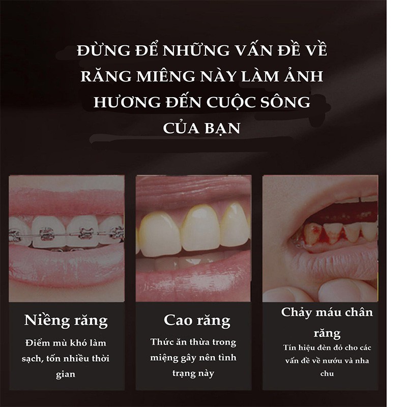 Tăm nước  Máy tăm nước cầm tay Oral Irrigator giúp vệ sinh răng miệng với 4 đầu tăm nha sĩ khuyên dùng