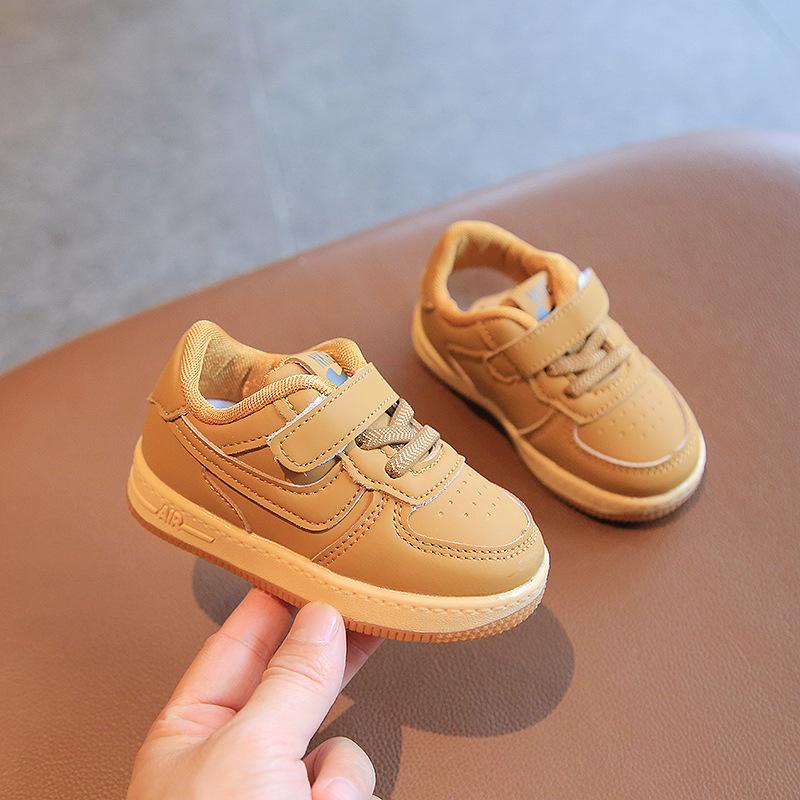 Giày Sneaker đế mềm giày thể thao cho bé màu trơn quai dán thời trang cho trẻ em [G02]