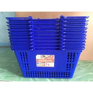 Giỏ Xách Siêu Thị Nhựa Hiệp Thành Cỡ Lớn Có Quai Cầm Đôi Đi Chợ Đựng Đồ Đa Năng