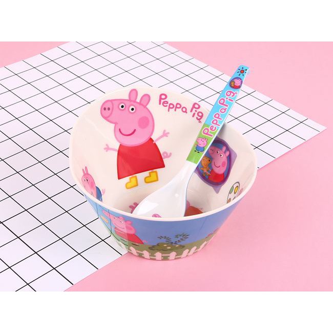Set bát nhựa nhiều hình họa hình xinh xắn an toàn cho bé