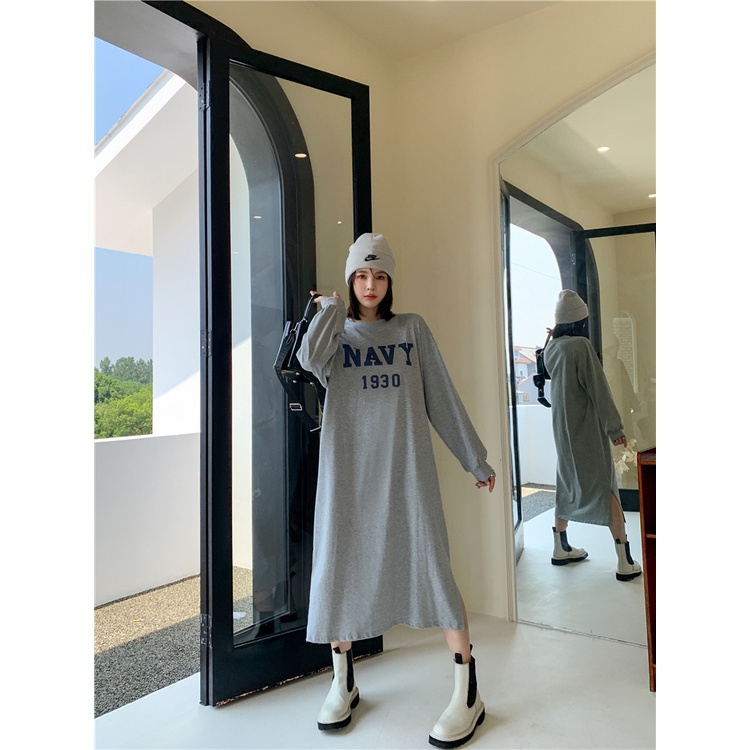 Váy Nỉ Dài Tay Suông A2258 Thu Đông