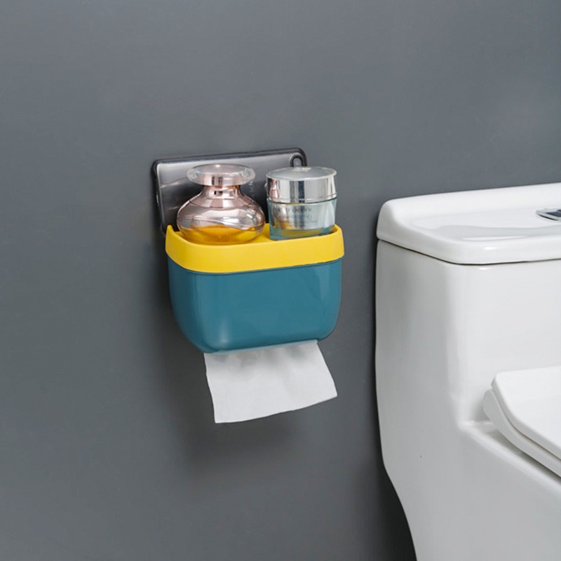Hộp đựng cuộn khăn giấy vệ sinh không cần khoan lỗ