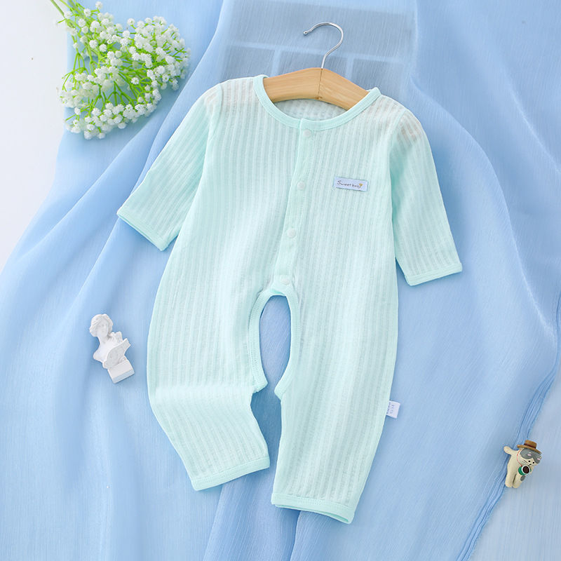 Baby Onesies Pure Cotton Danh Mục A Quần áo Siêu Mỏng Thoáng Khí Có điều Hòa Nhiệt độ Cho Trẻ Sơ Sinh Baby Romper Romper