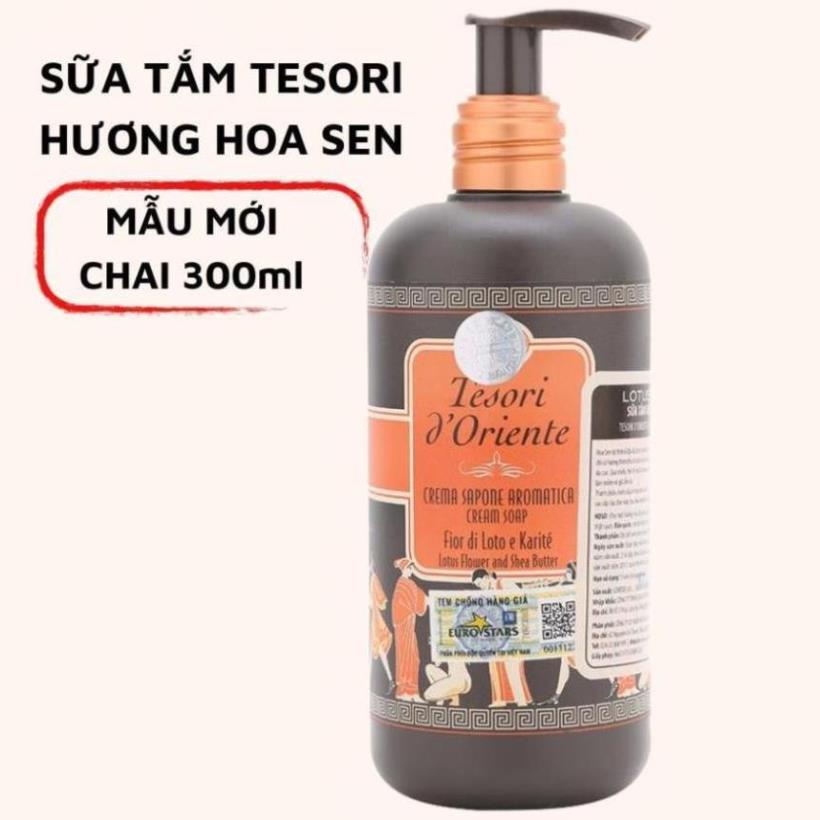 Sữa tắm nước hoa Tesori, Hương Hoa Sen Trắng Da 500ml