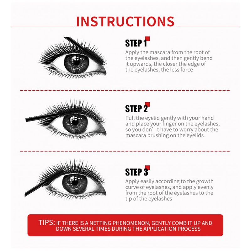 [Hàng mới về] Mascara YANQINA sợi tơ 4D chống thấm nước không nhòe chuốt mi cong dài dày