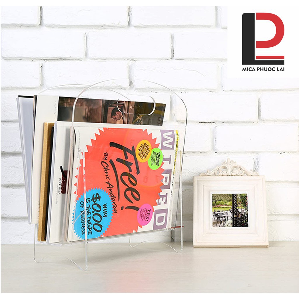Kệ Trưng bày/ Giá đỡ sách, tạp chí acrylic, mica cao cấp