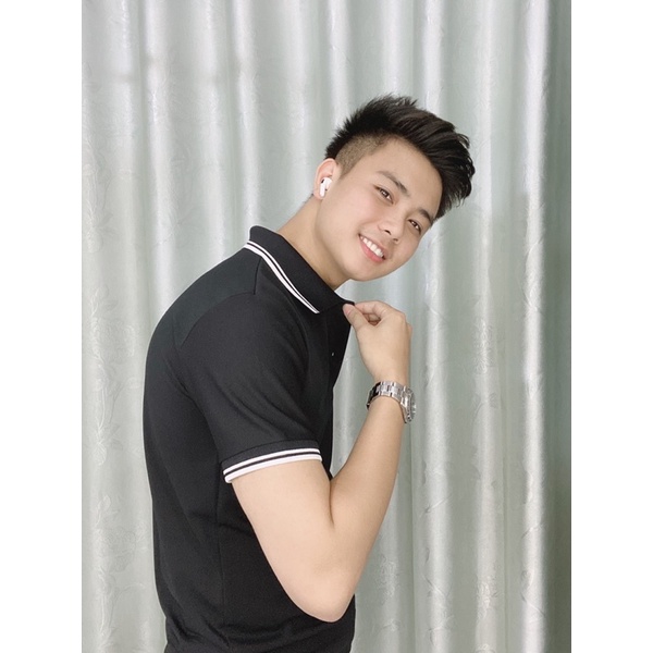 áo polo nam, áp thun nam cổ bẻ Cotton xuất xịn, chuẩn form trẻ trung, thanh lịch.chuẩn đẹp màu Đen - Trắng. | BigBuy360 - bigbuy360.vn