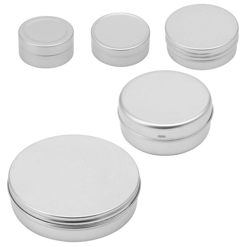 Hộp Thiếc Đựng Mỹ Phẩm Rỗng 30ml Bằng Nhôm Màu Bạc Có Nắp Đậy