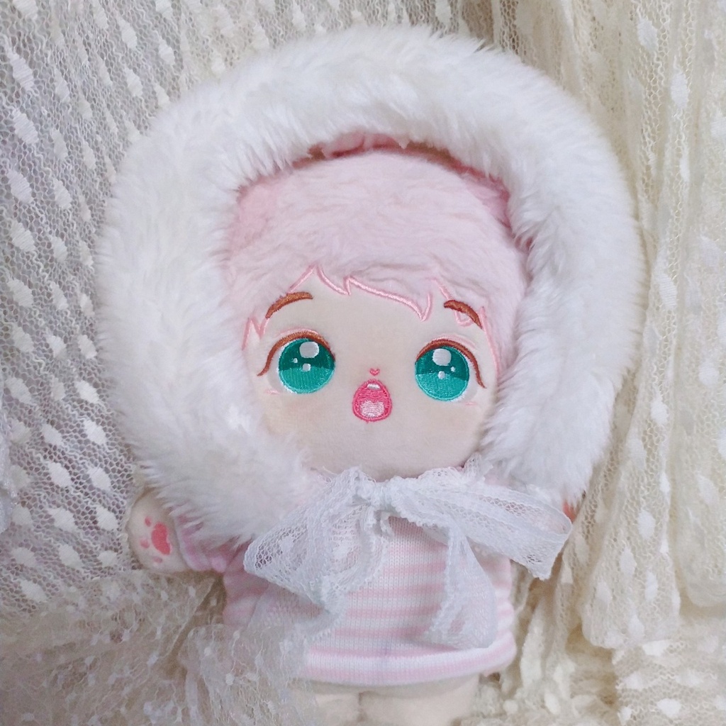 Áo Hoodies Viền Phong Cách Mùa Đông Cho Doll 20cm BODY Ú