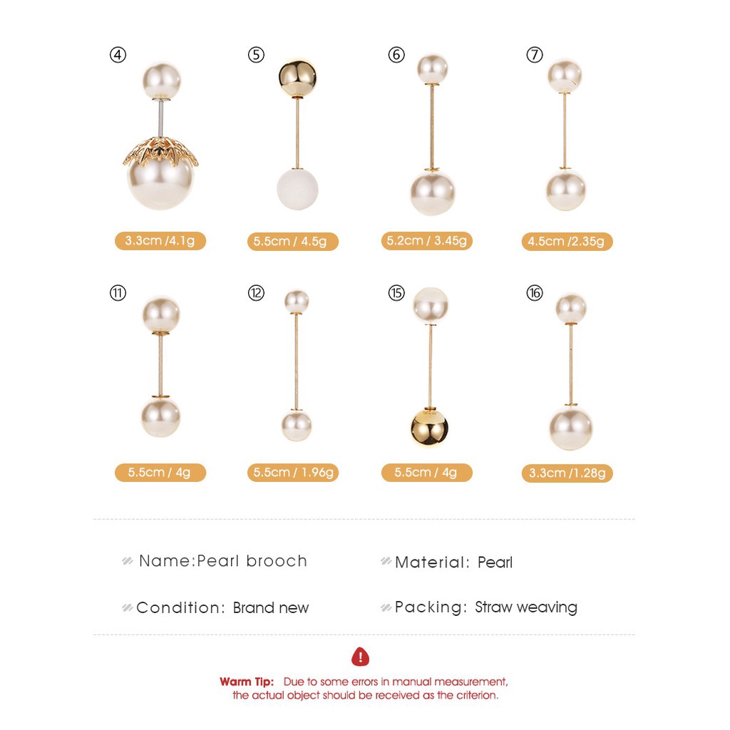 Ghim Cài Áo Đính Ngọc Trai Nhân Tạo Thanh Lịch Cho Nữ