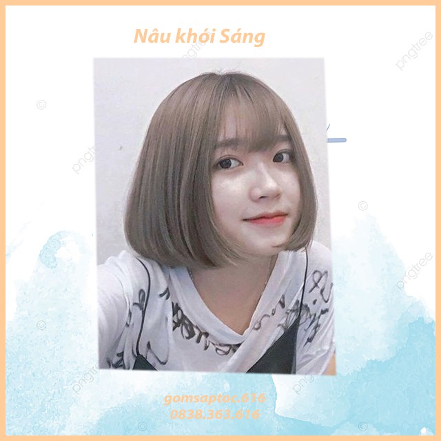 Thuốc nhuộm tóc Nâu khói sáng không tẩy lên từ nền tóc đen (tặng kèm oxy trợ nhuộm + găng tay) | BigBuy360 - bigbuy360.vn