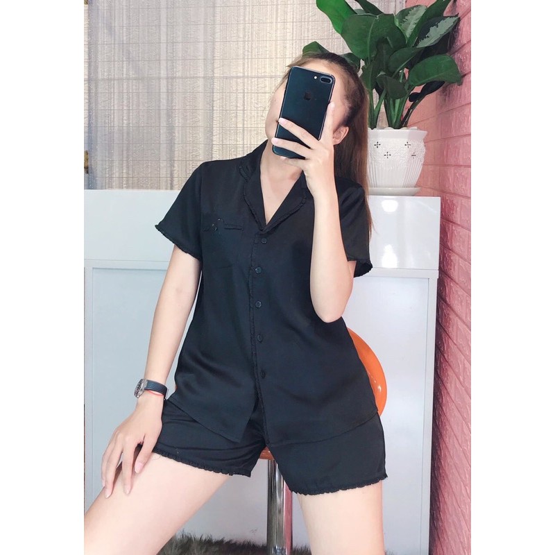 [Mã WASKT410K giảm 10K đơn 50K] ( Freesize Lụa ) Đồ Bộ Pijama Lụa viền bèo - Tay Ngắn Quần Ngắn | BigBuy360 - bigbuy360.vn