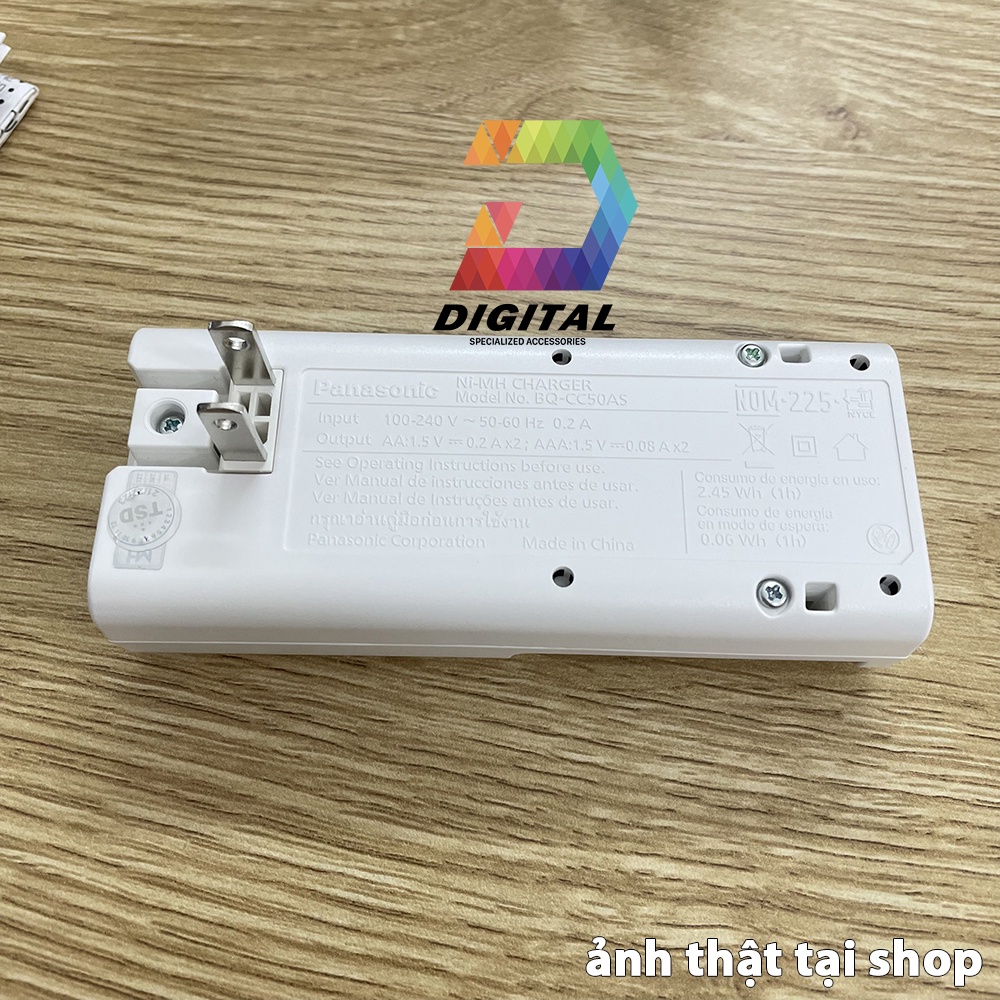 Combo Bộ Dock Sạc &amp; 2 Pin Sạc AA Panasonic Eneloop BQ-CC50 Chính Hãng
