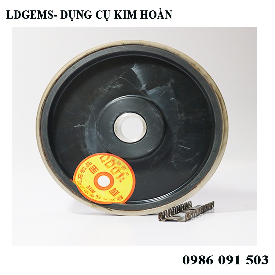 Bánh xe kim cương đường kính 150, bề ngang 25mm chuyên dụng mài, bo phom đá quý, mài lưỡi câu