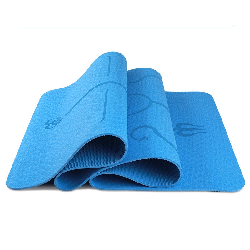Thảm tập yoga 2 lớp TPE 6mm 8mm từ có định tuyến tập gym yoga pilates fashion chống trượt cao su cao cấp tại nhà
