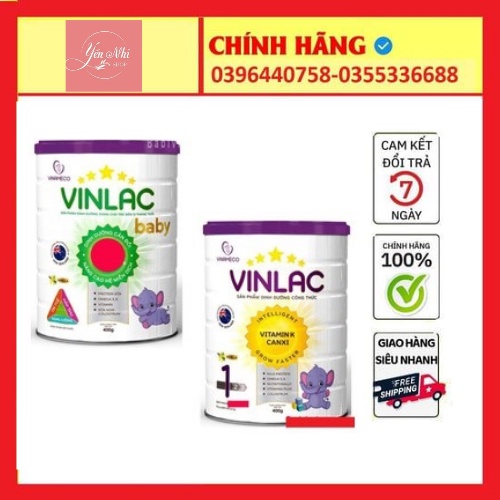 Sữa Vinlac Baby - số 1 lon 400g date mới nhất.